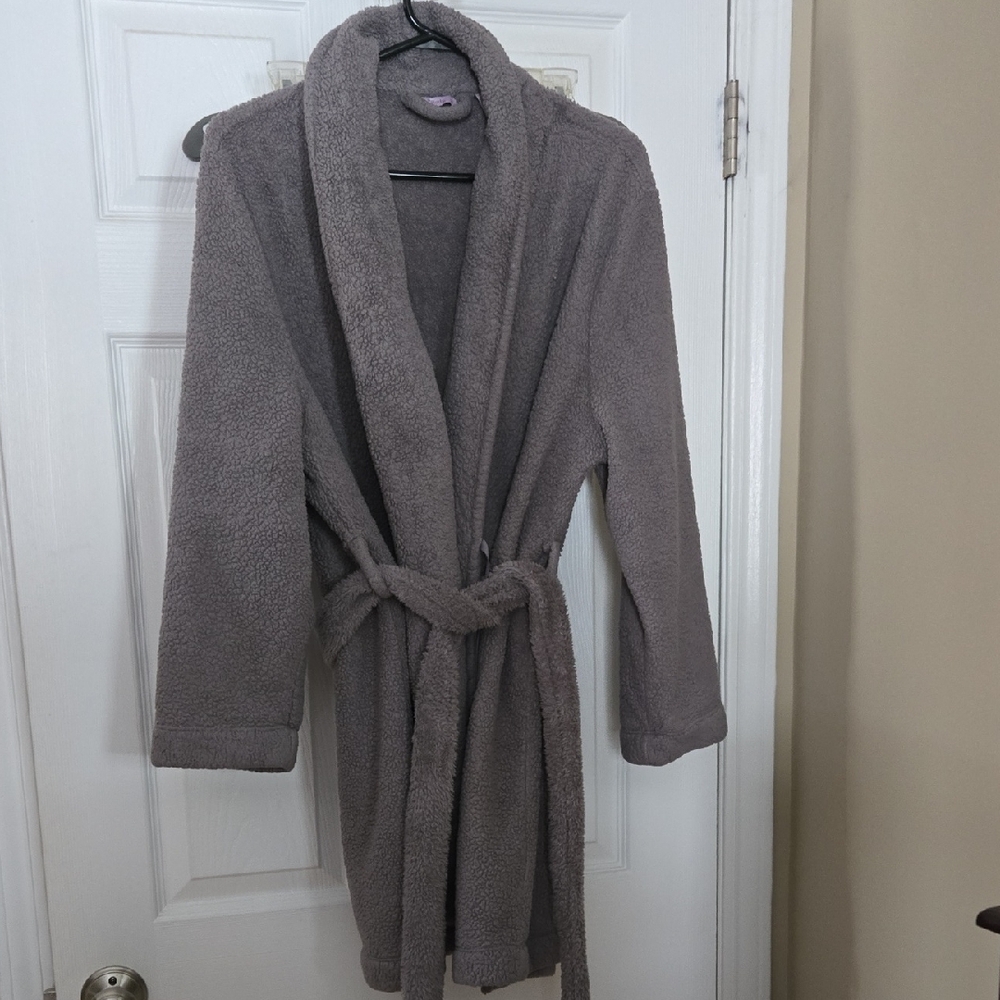 AnyBody Cozy Grey Bathrobe Size XXS